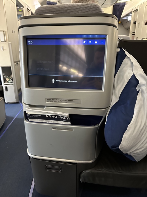 lufthansa business class munich miami IFE