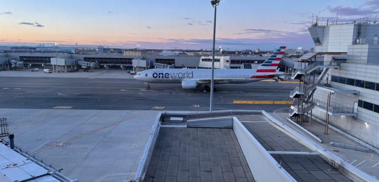 an airplane on the runway