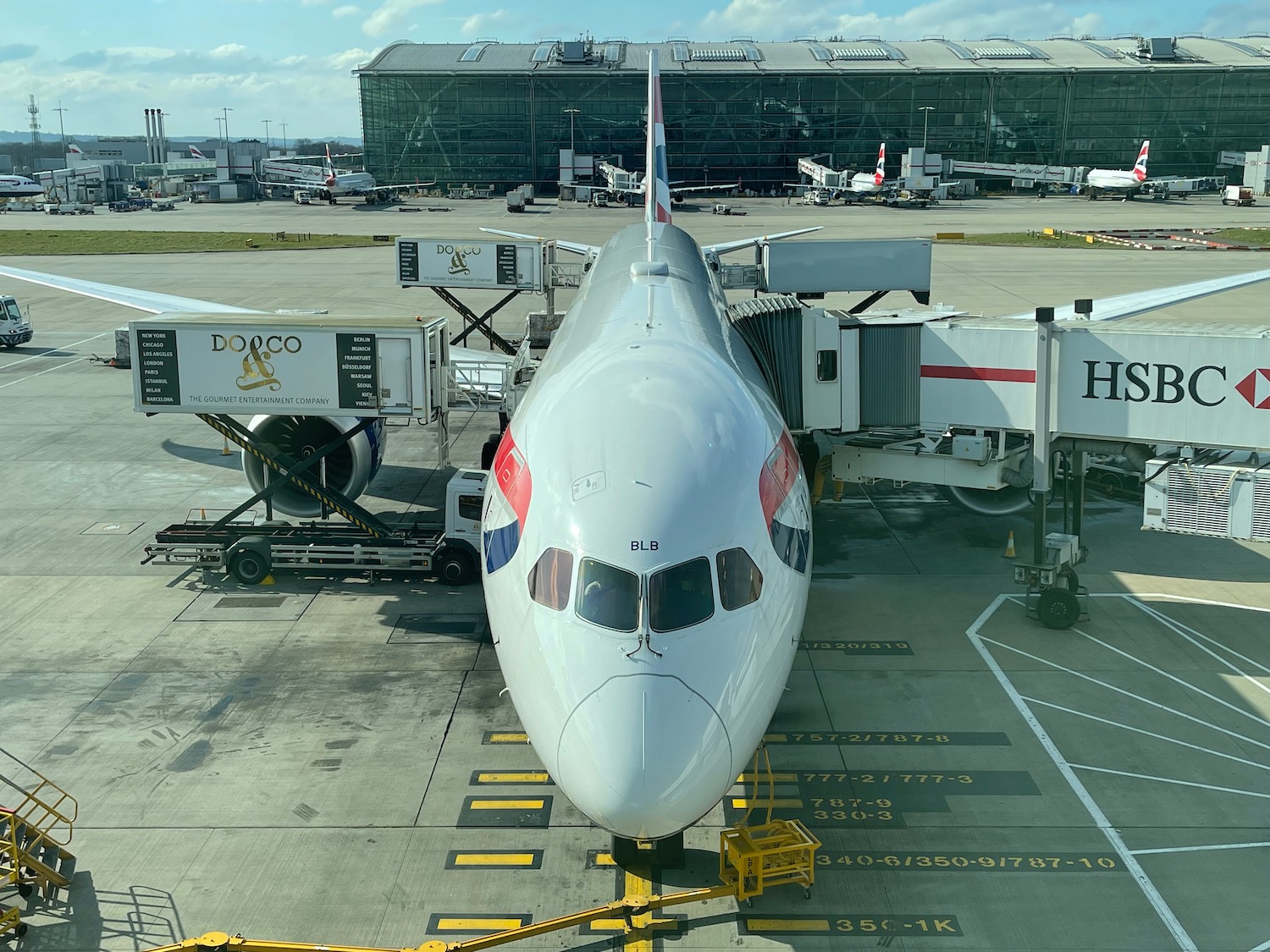 an airplane parked at an airport