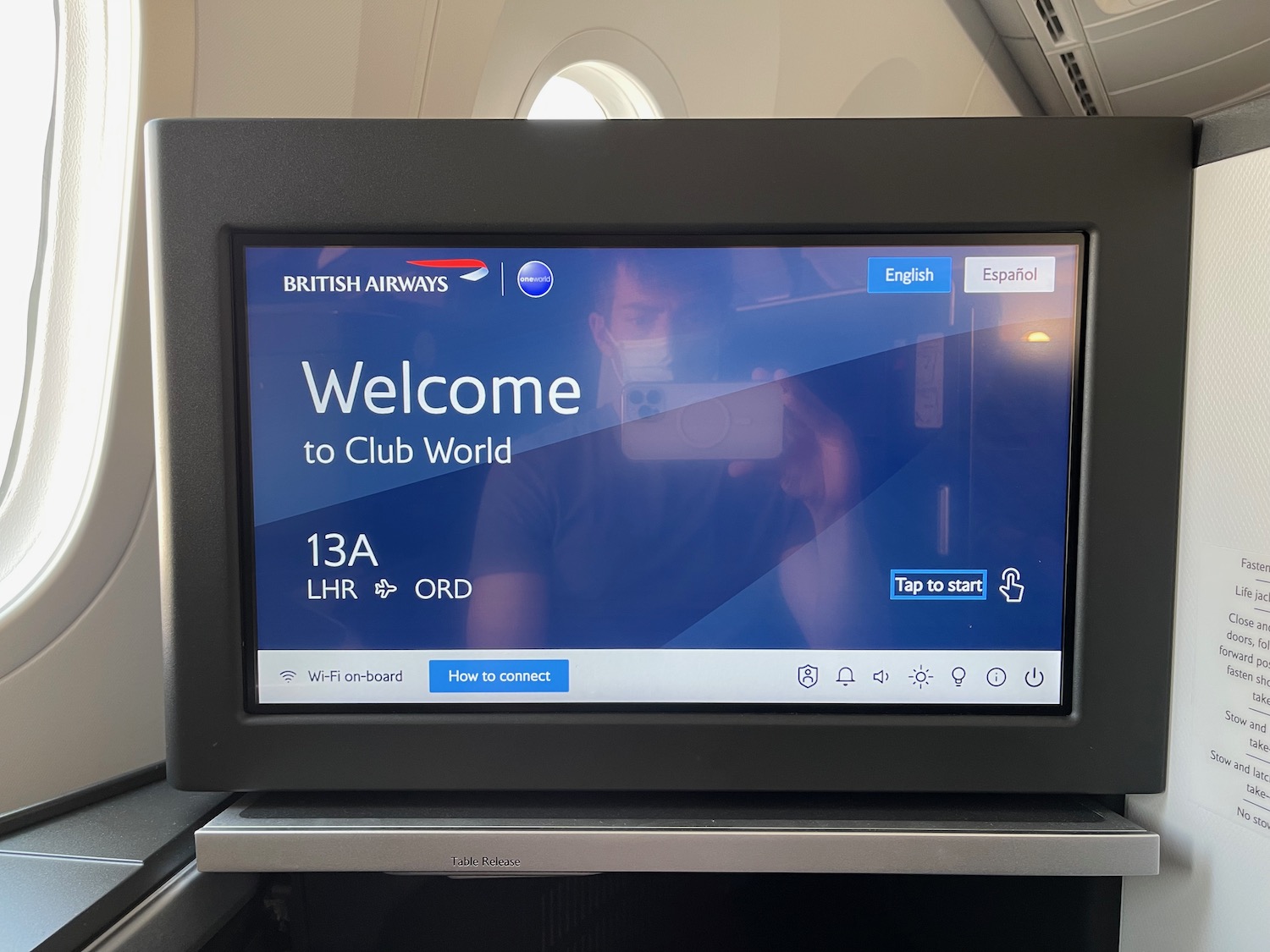 a screen on a plane