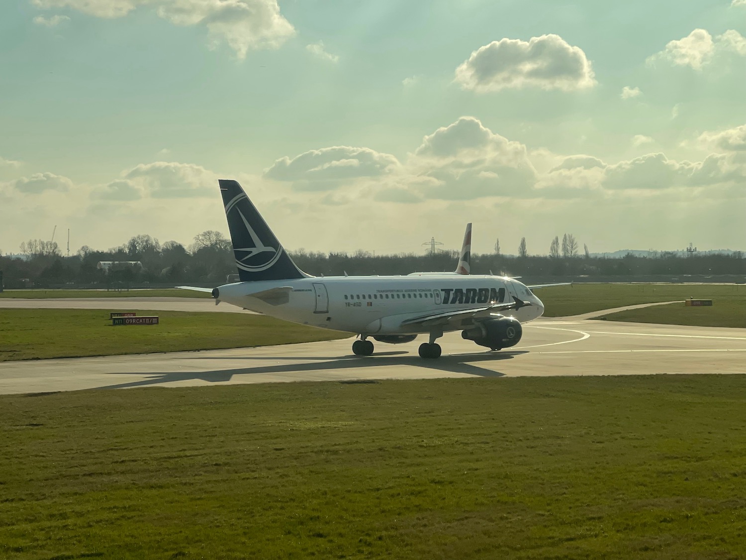 a plane on a runway