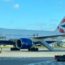 a large airplane on the runway