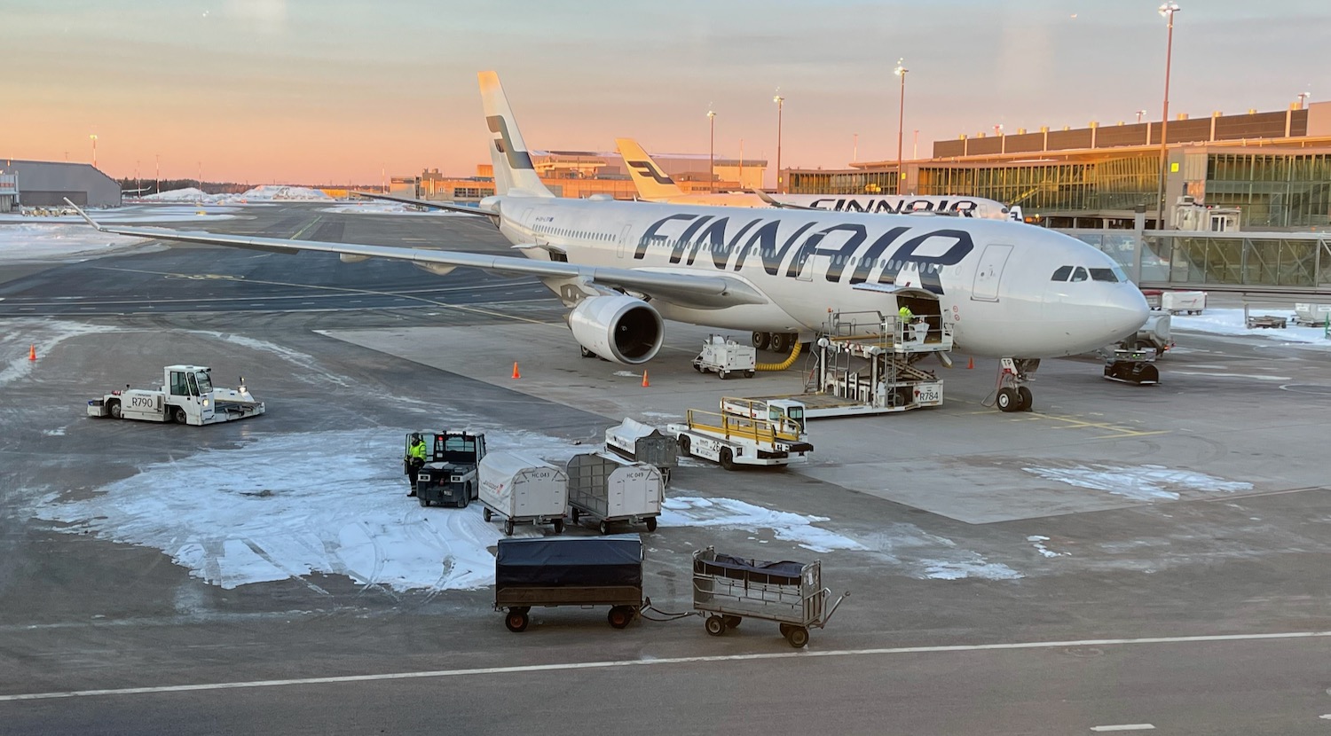 an airplane at an airport