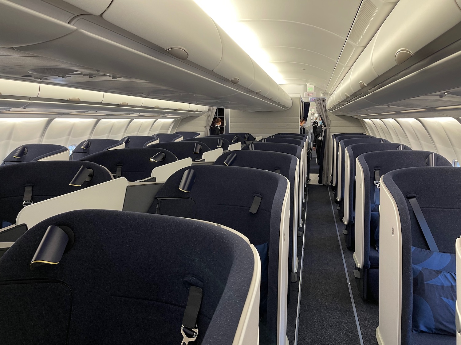 an airplane with rows of seats