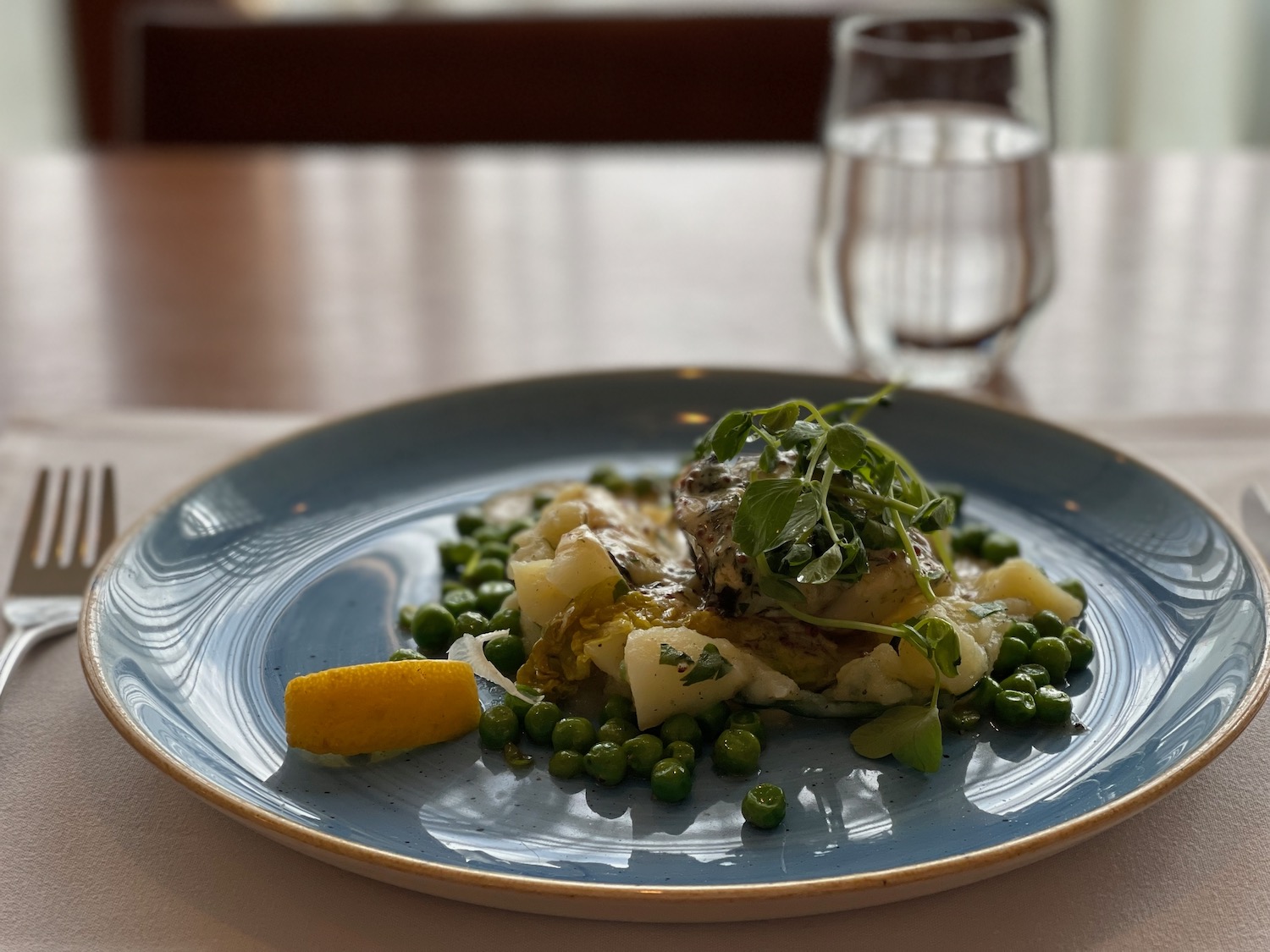 a plate of food on a table