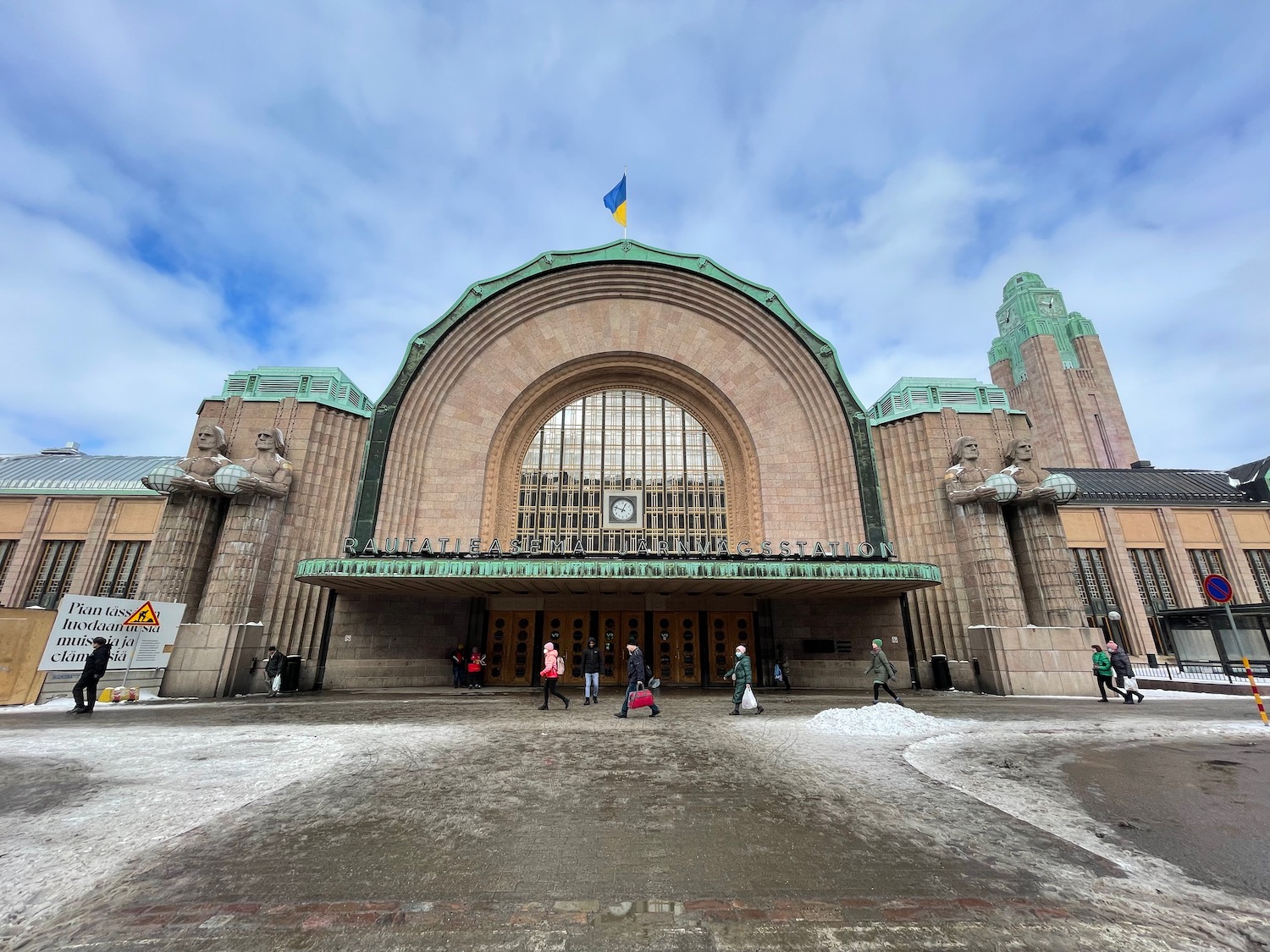 a building with a large round roof