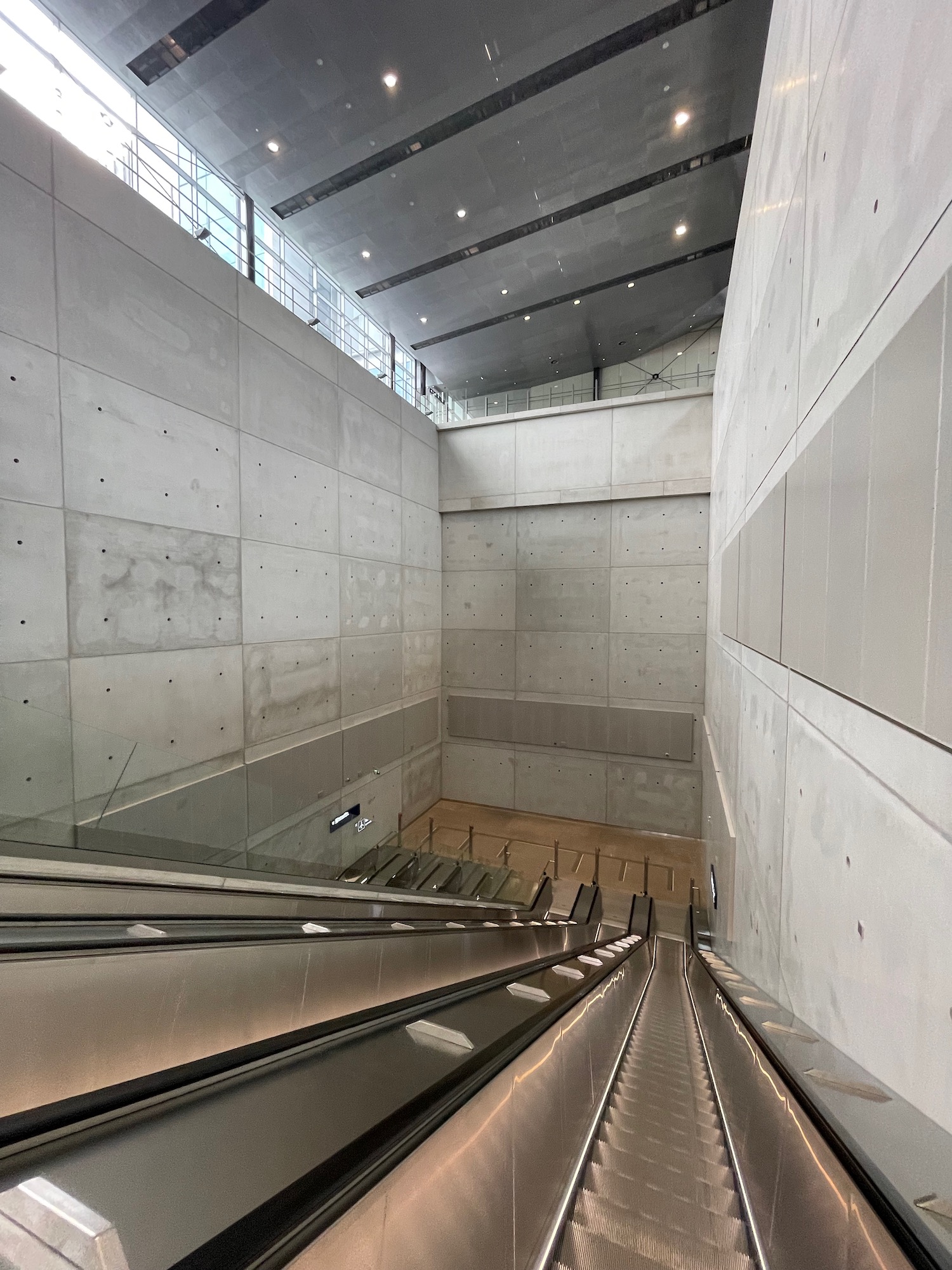 a escalator in a building