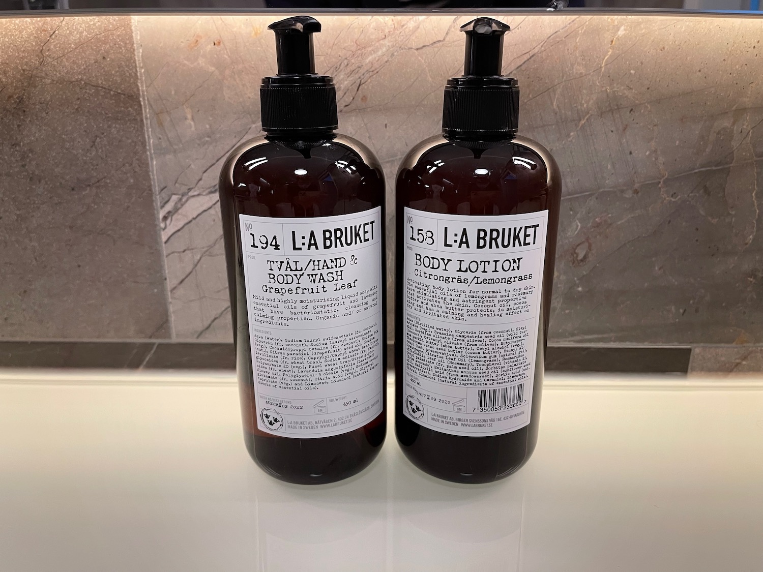 two bottles of body lotion