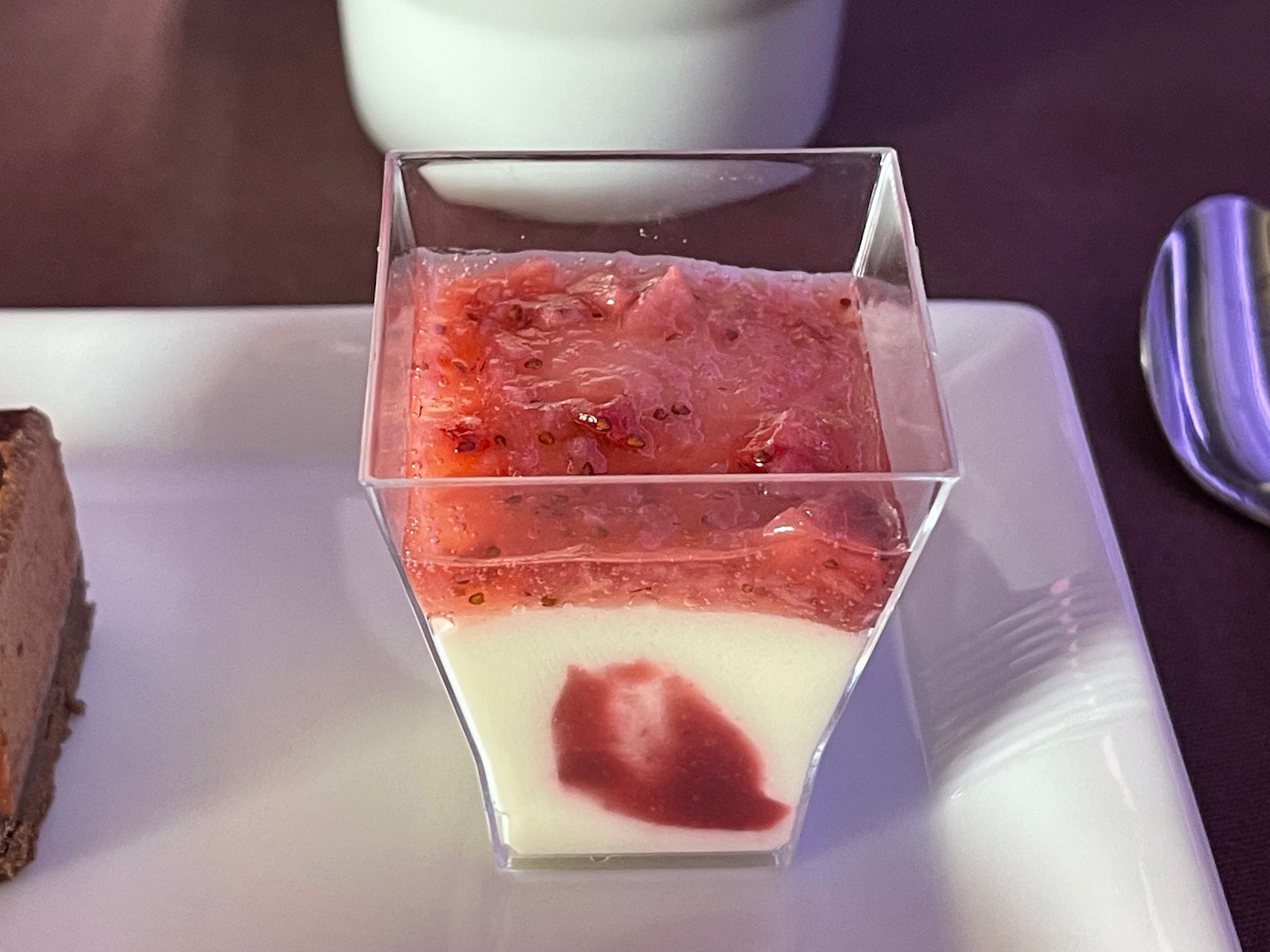 a dessert in a glass
