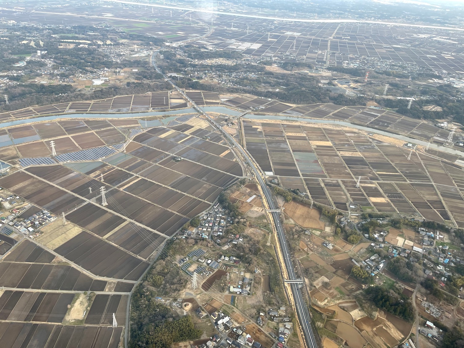 an aerial view of a large area