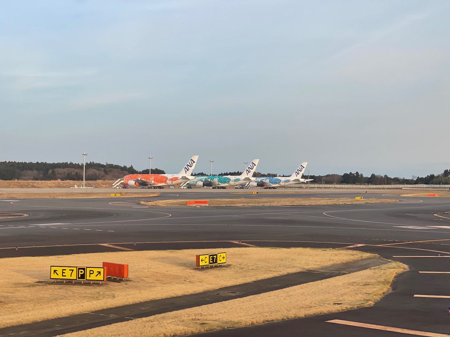 airplanes on a runway