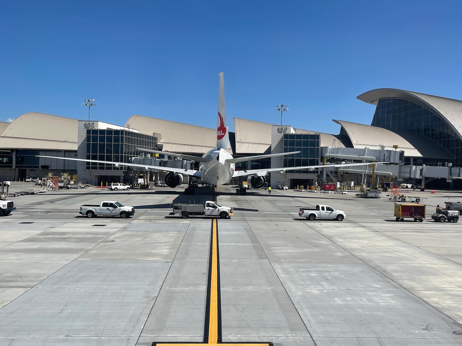 a plane on the runway