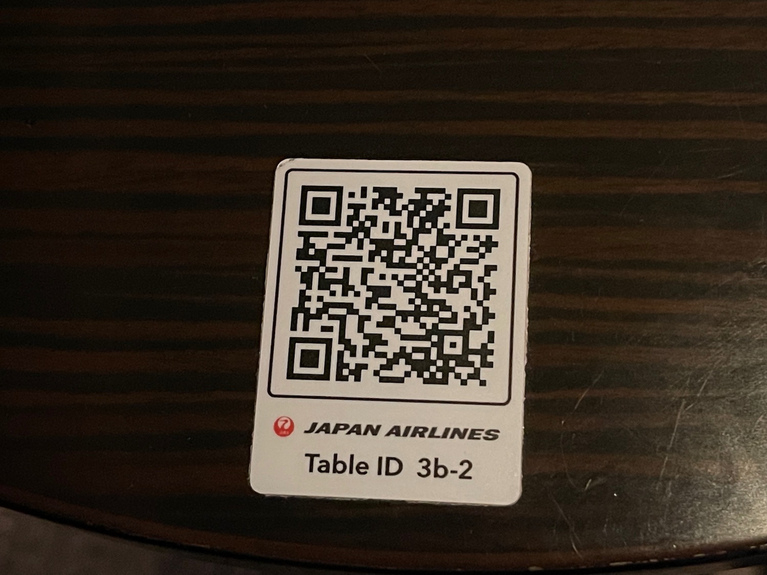 a qr code on a table