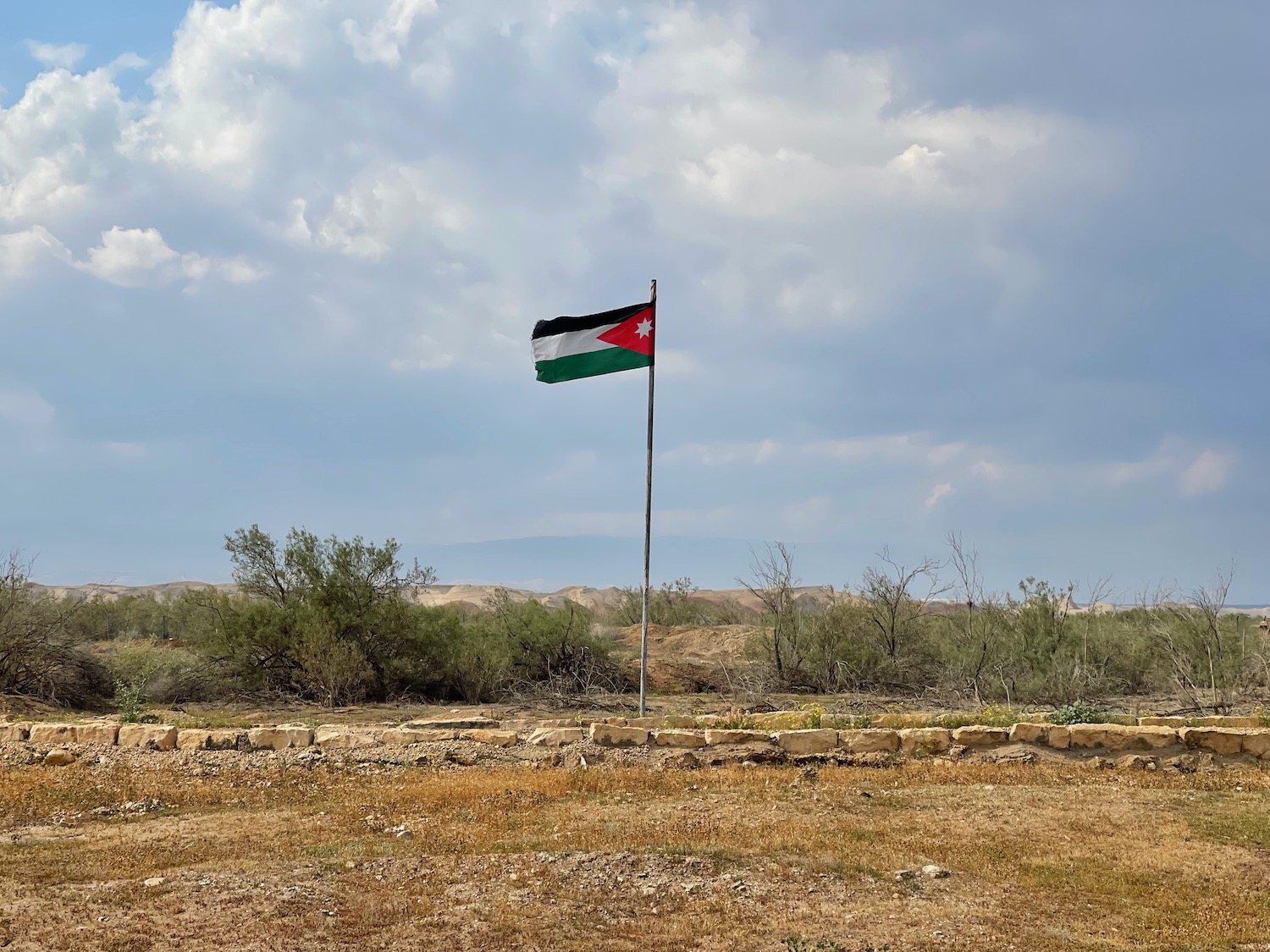 a flag on a pole