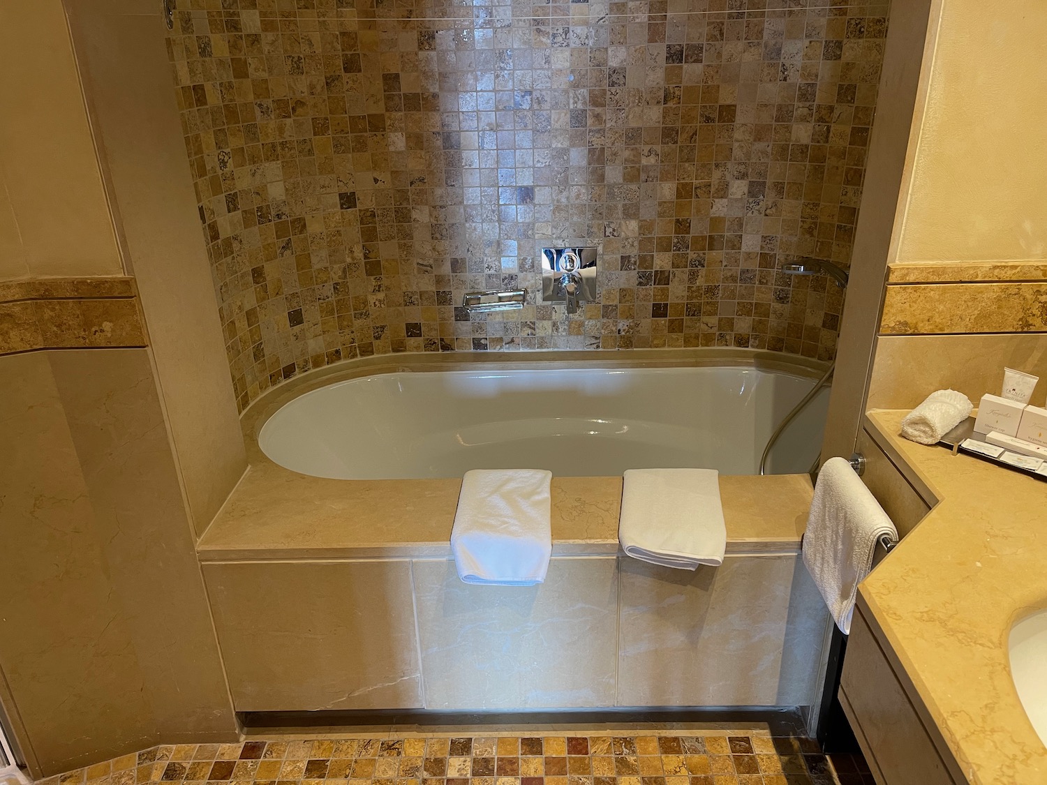 a bathtub in a bathroom