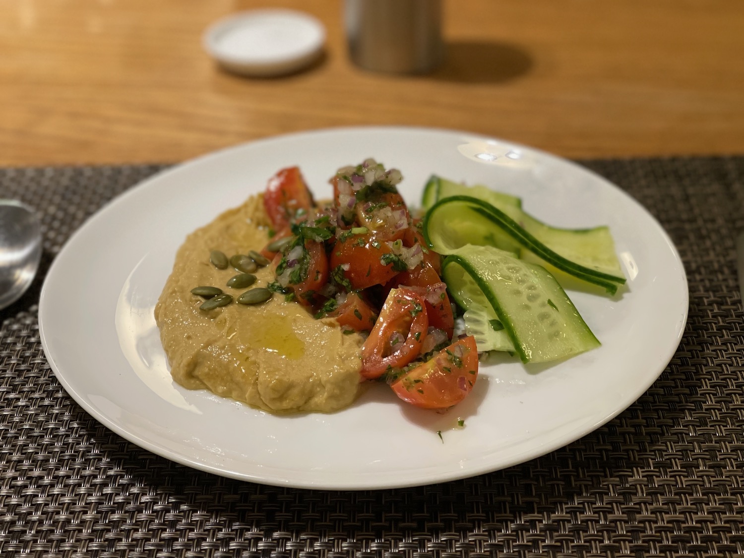 a plate of food on a table