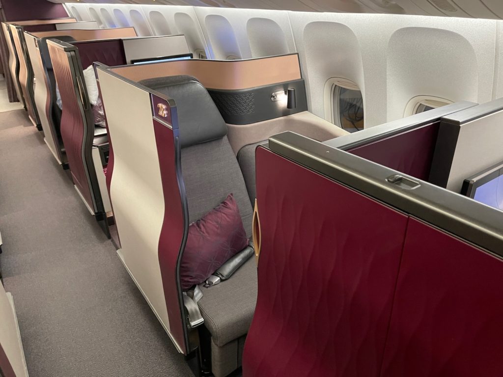 Review Qatar Airways 777300ER Qsuite Business Class Live and Let's Fly