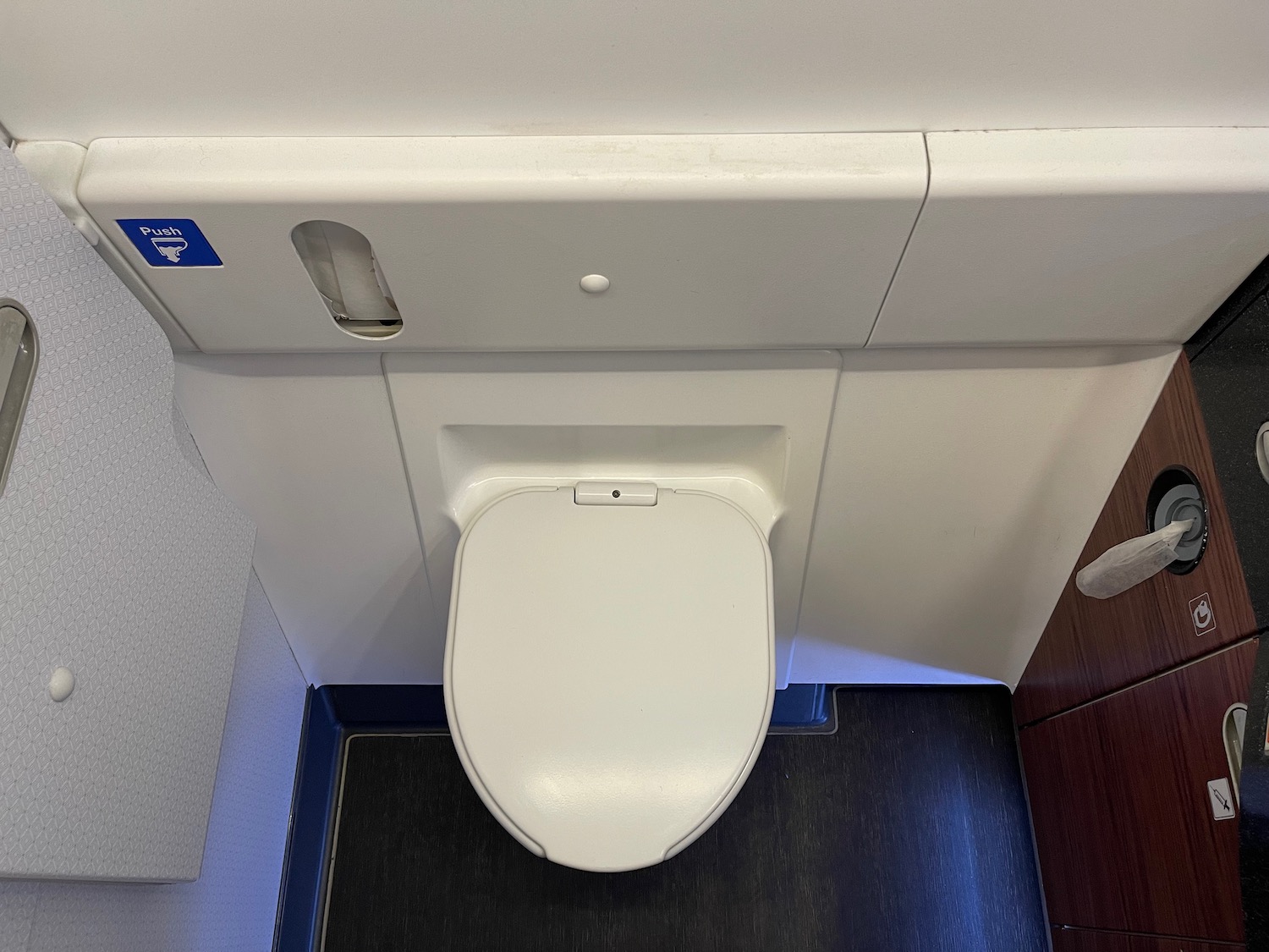 a toilet in a bathroom