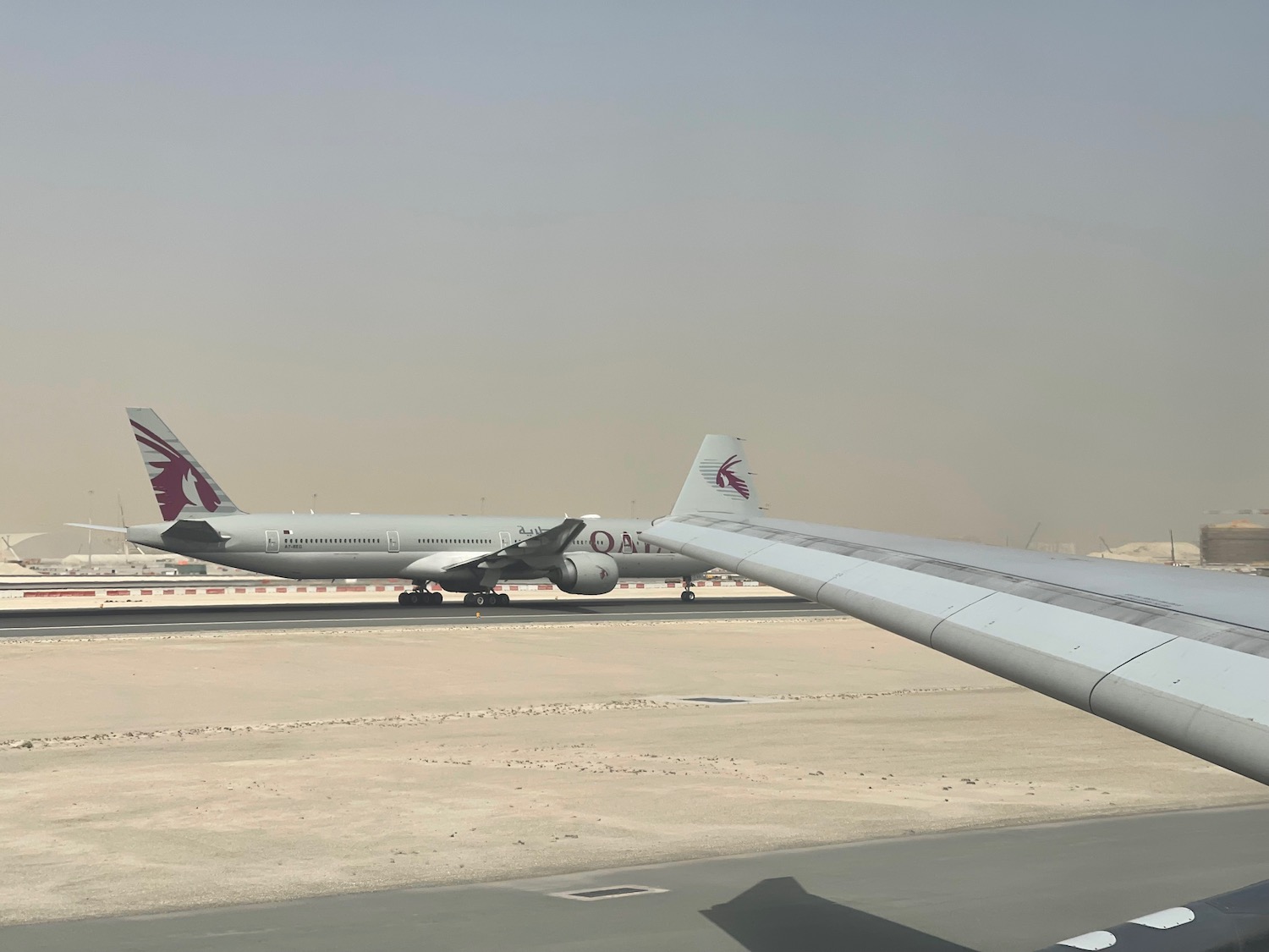 an airplane on the runway