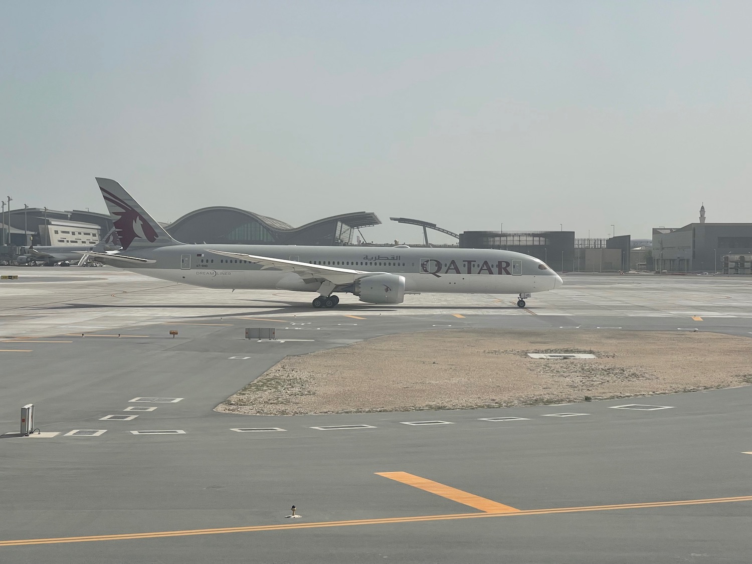 an airplane on the runway