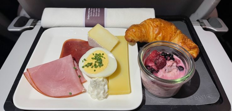 SWISS Business Class Breakfast