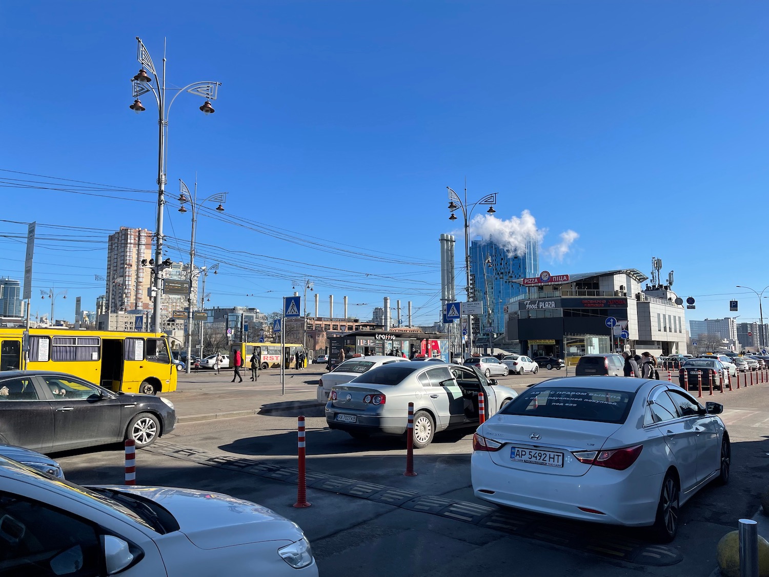 a group of cars on a street