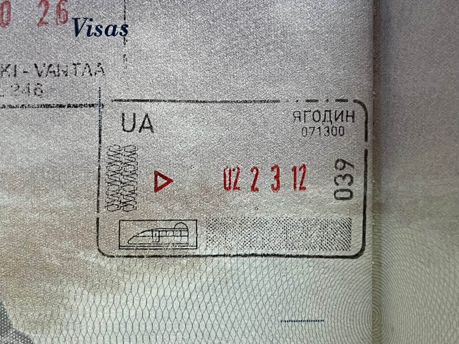 a close up of a passport