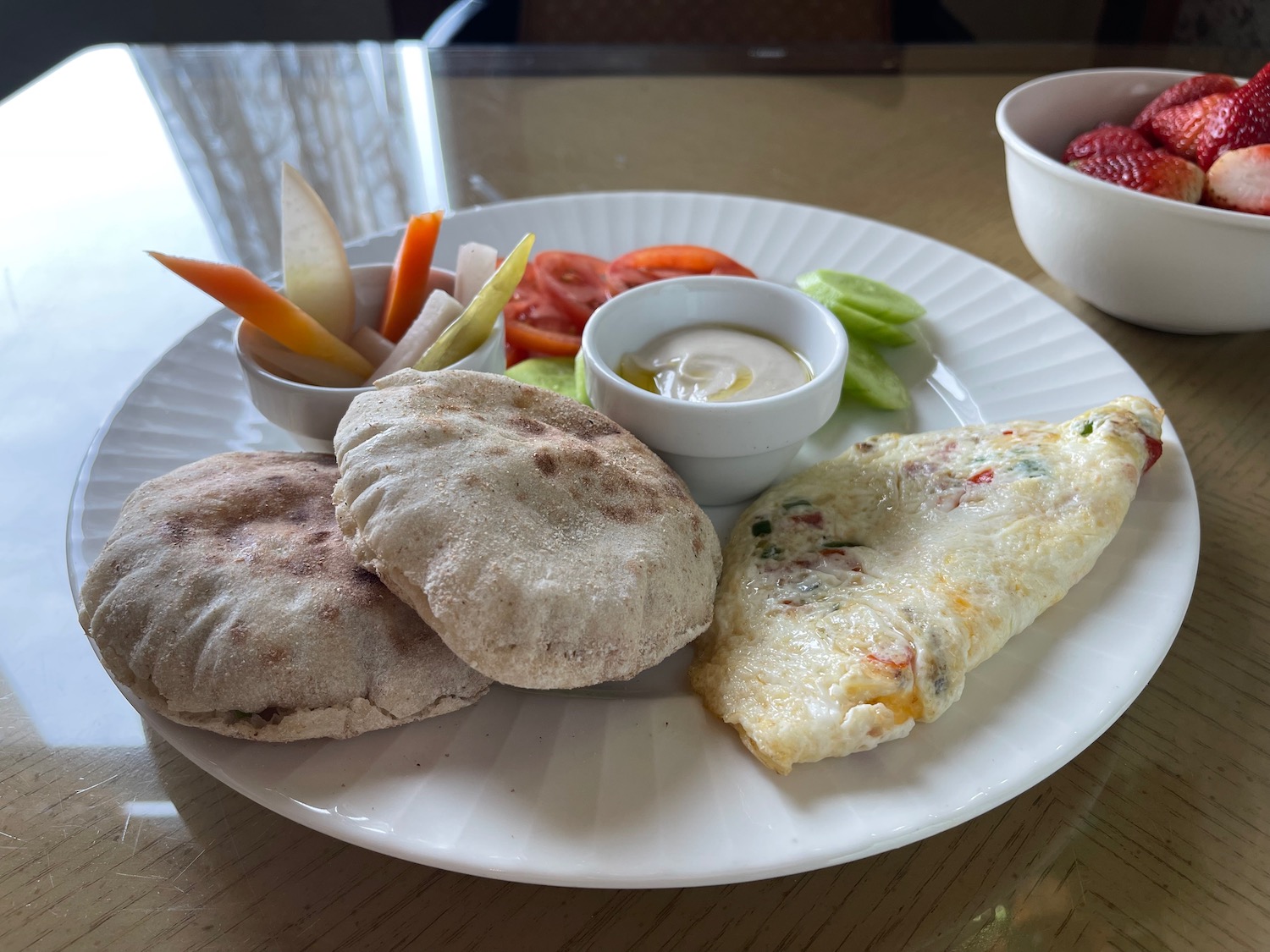 a plate of food on a table