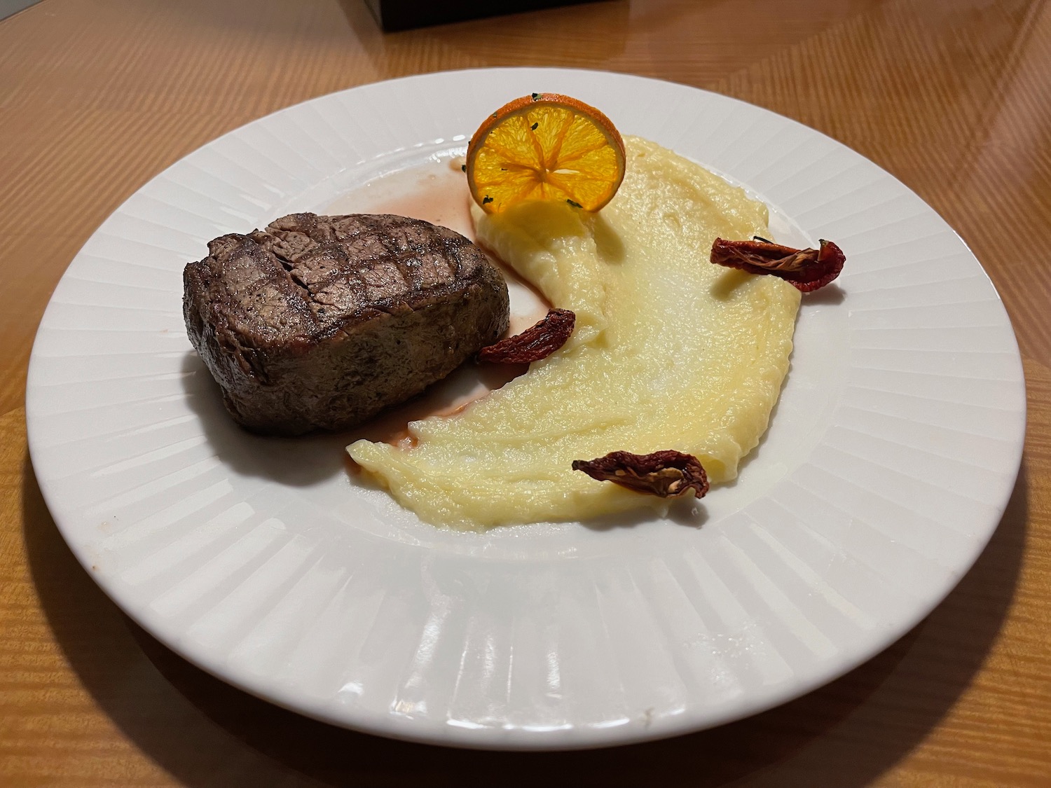 a plate of food on a table