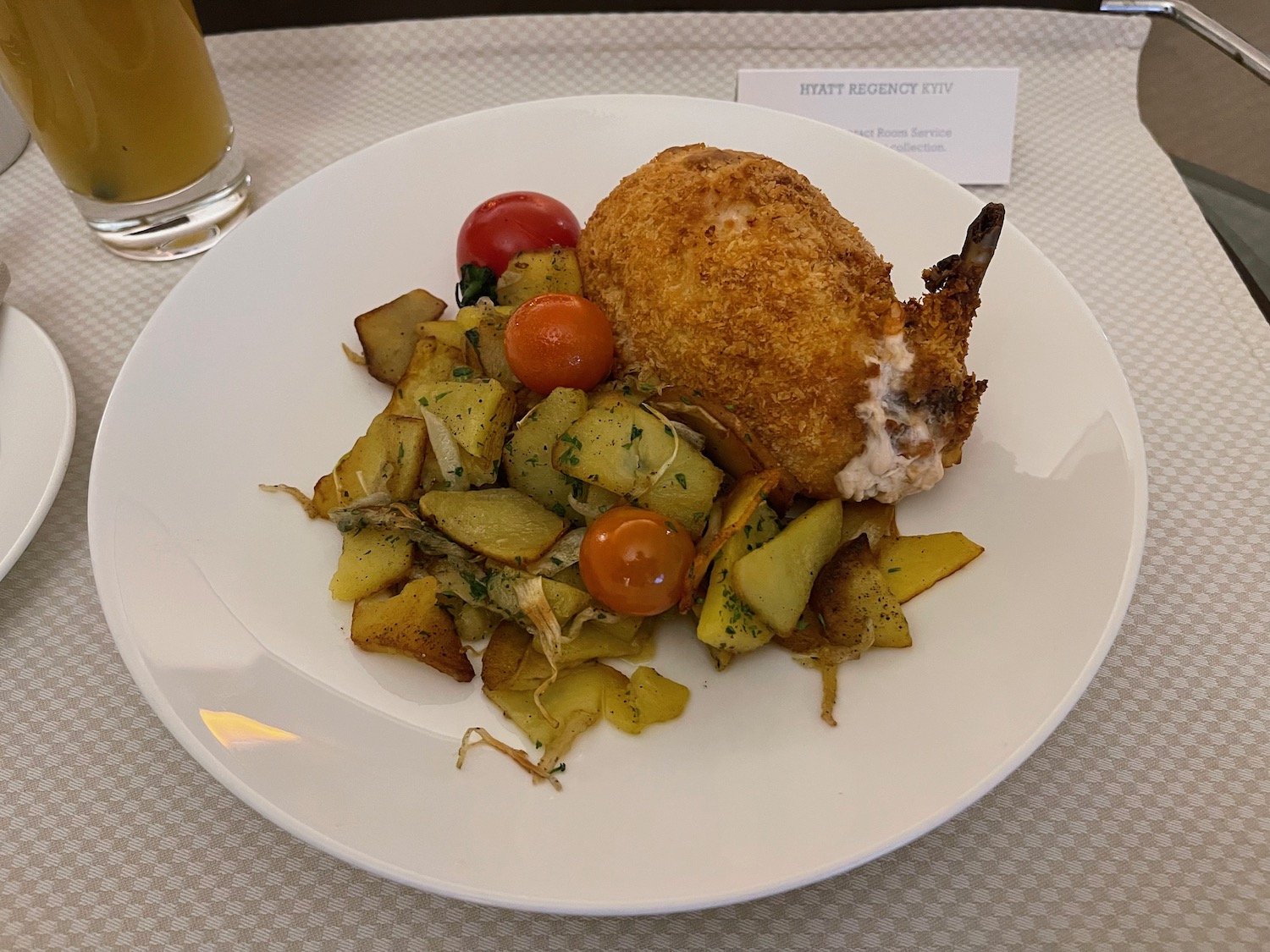 a plate of food on a table