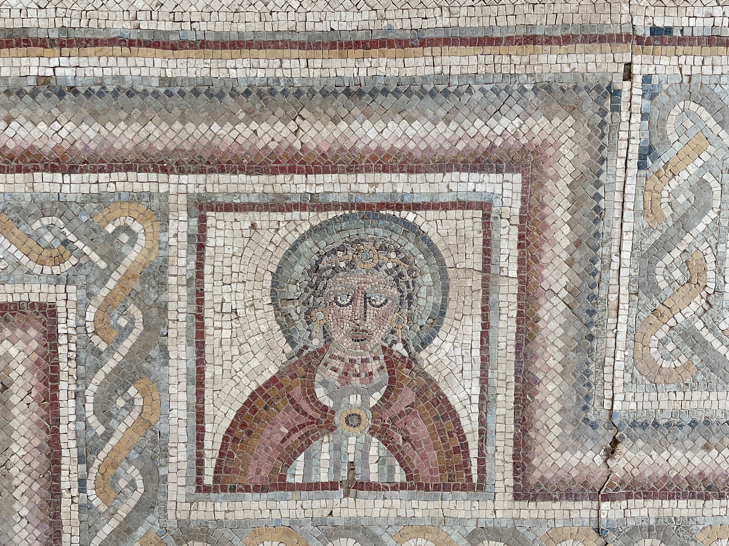 a mosaic of a person