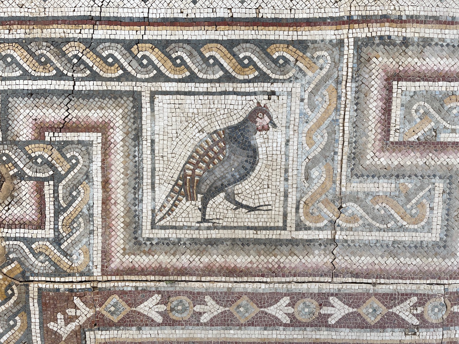 a mosaic of a bird