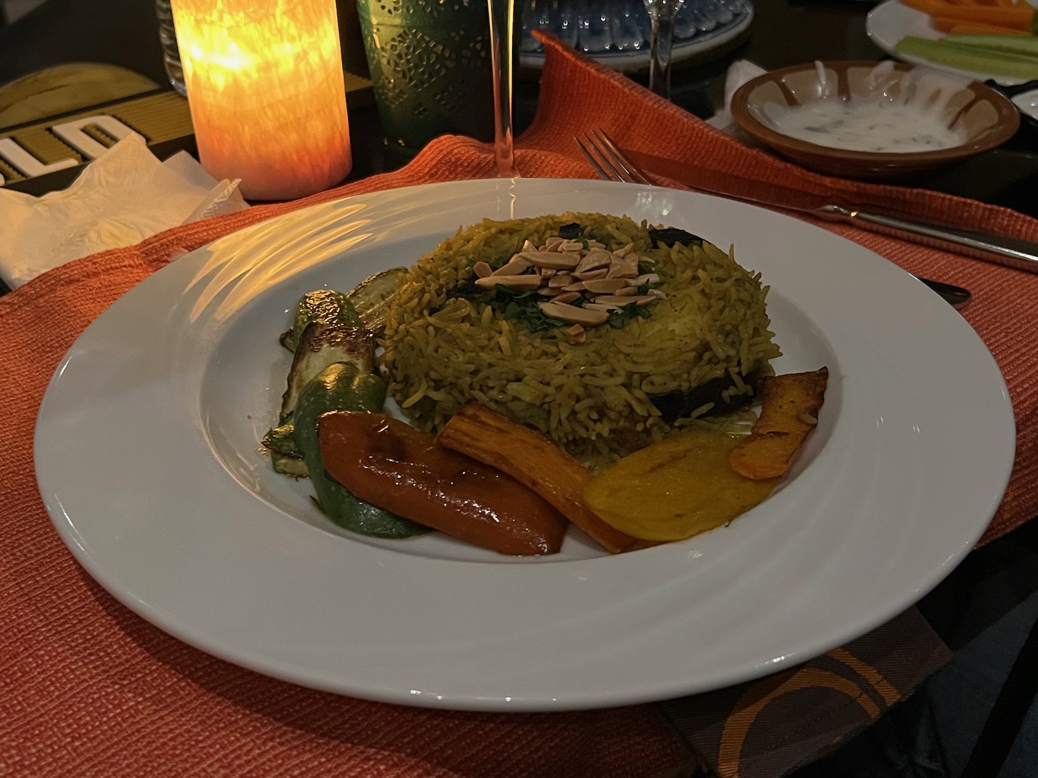 a plate of food on a table