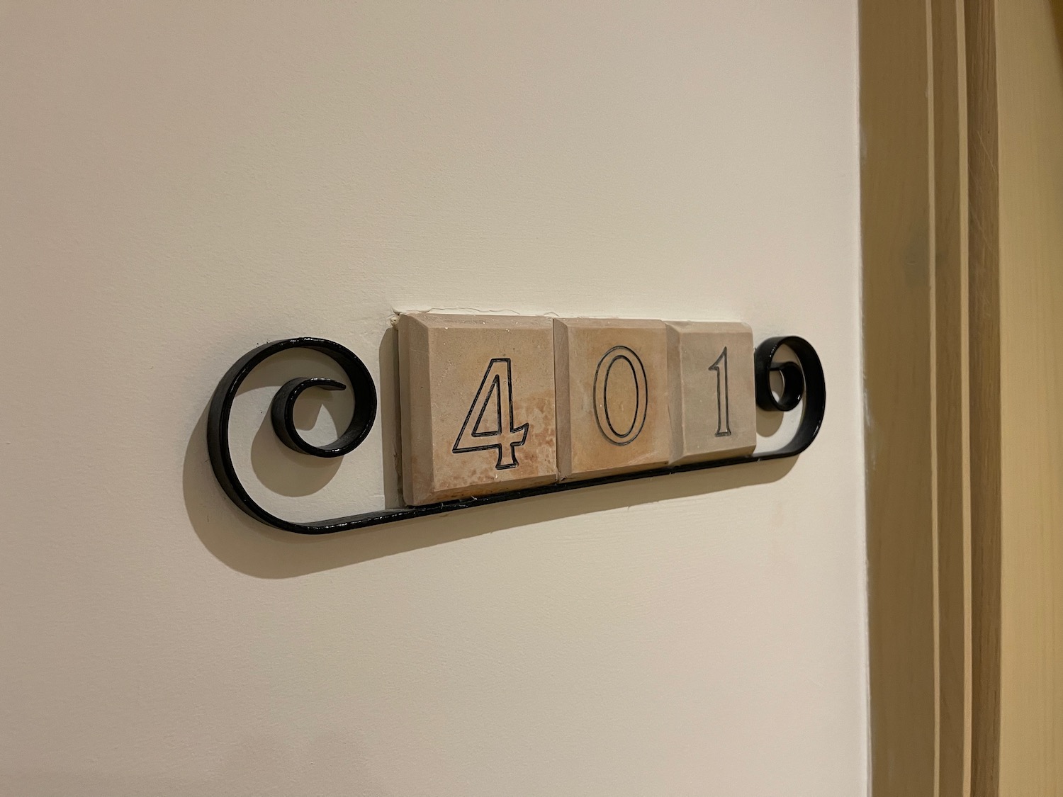 a number on a wall