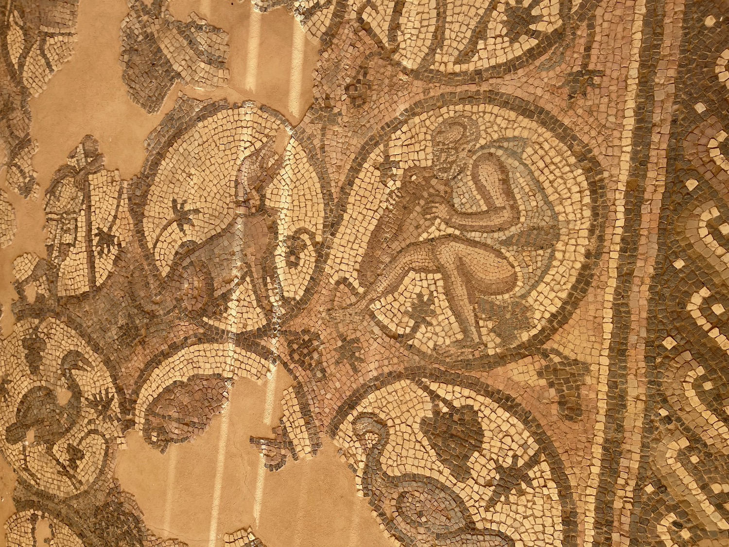 a mosaic of animals and birds