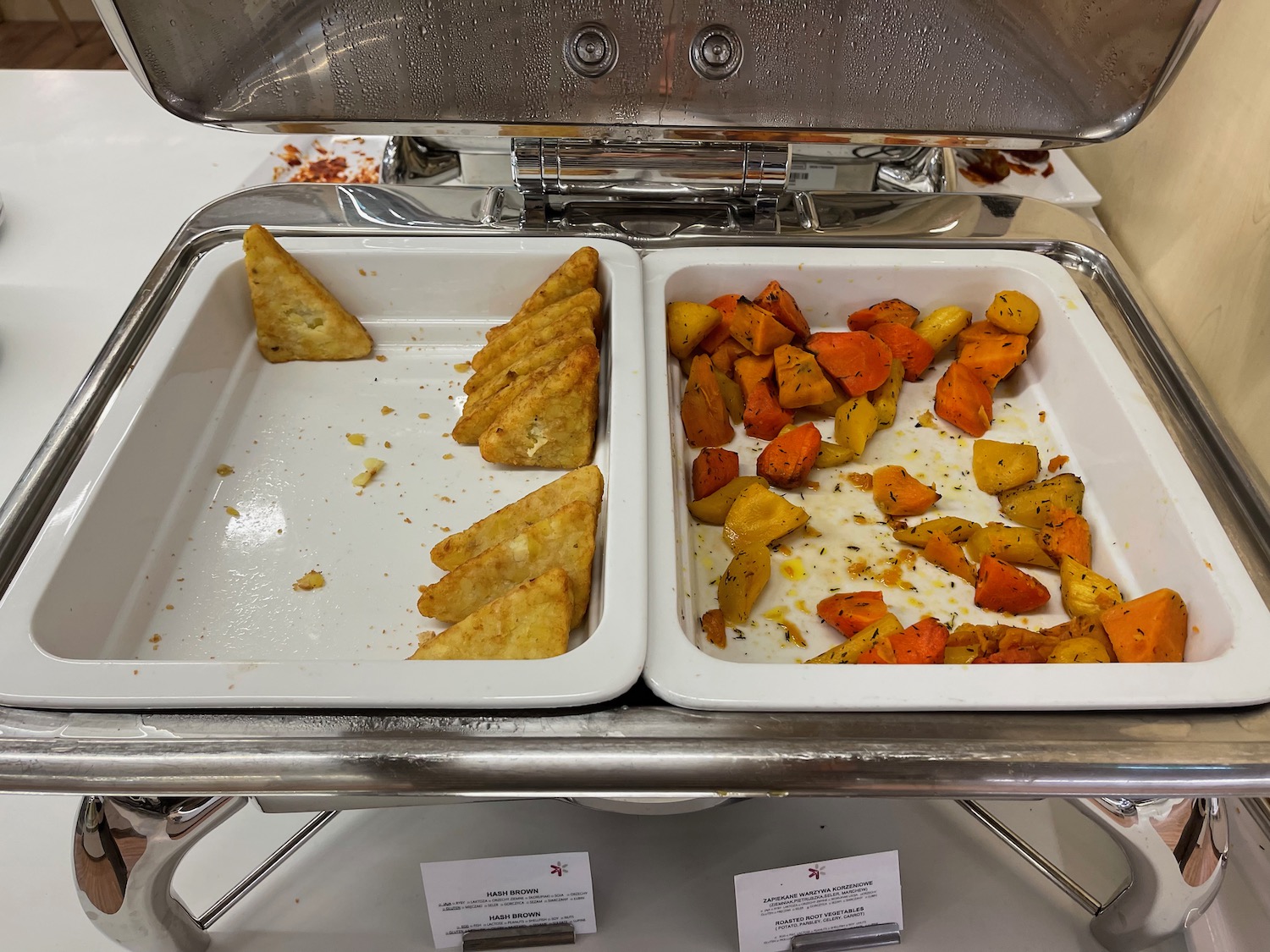 a tray of food on a table