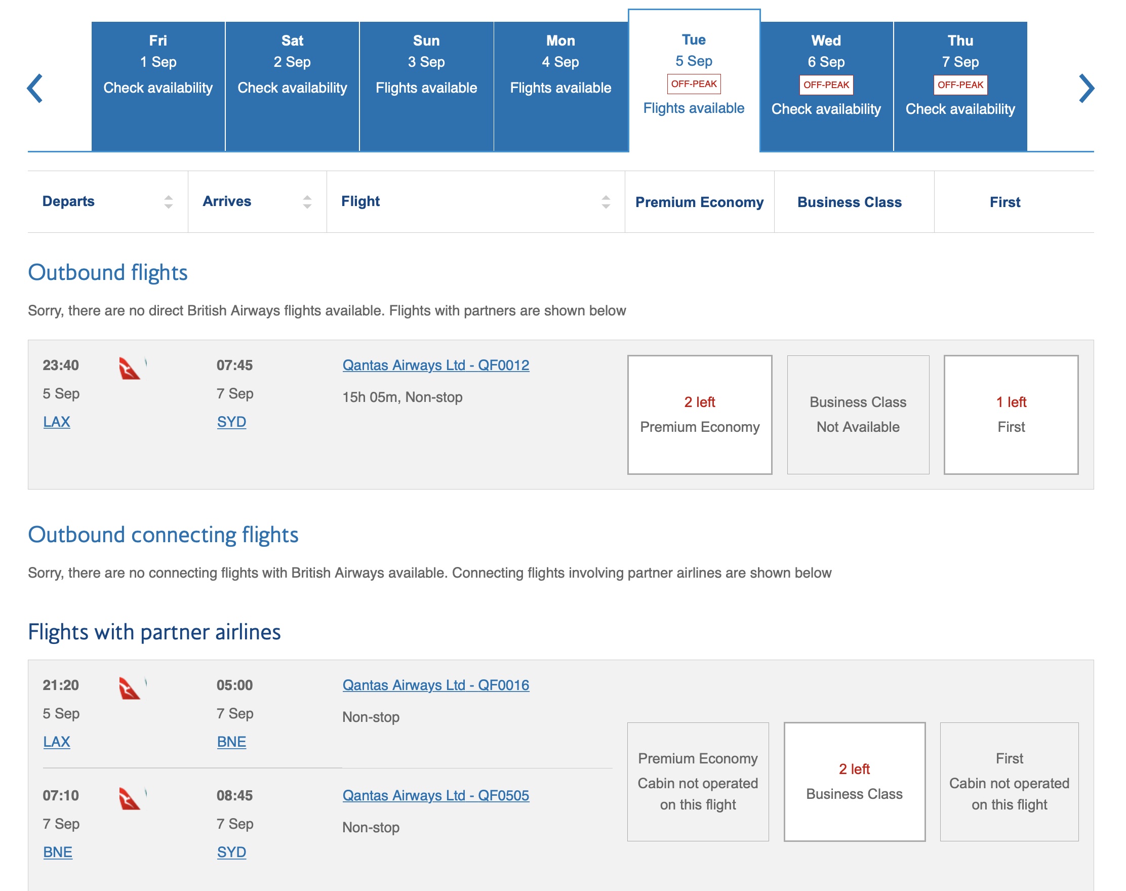 a screenshot of a flight information