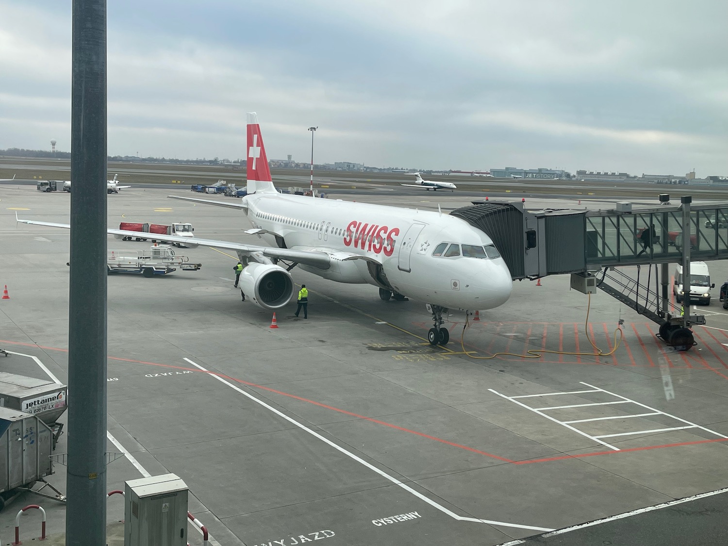 an airplane on the tarmac