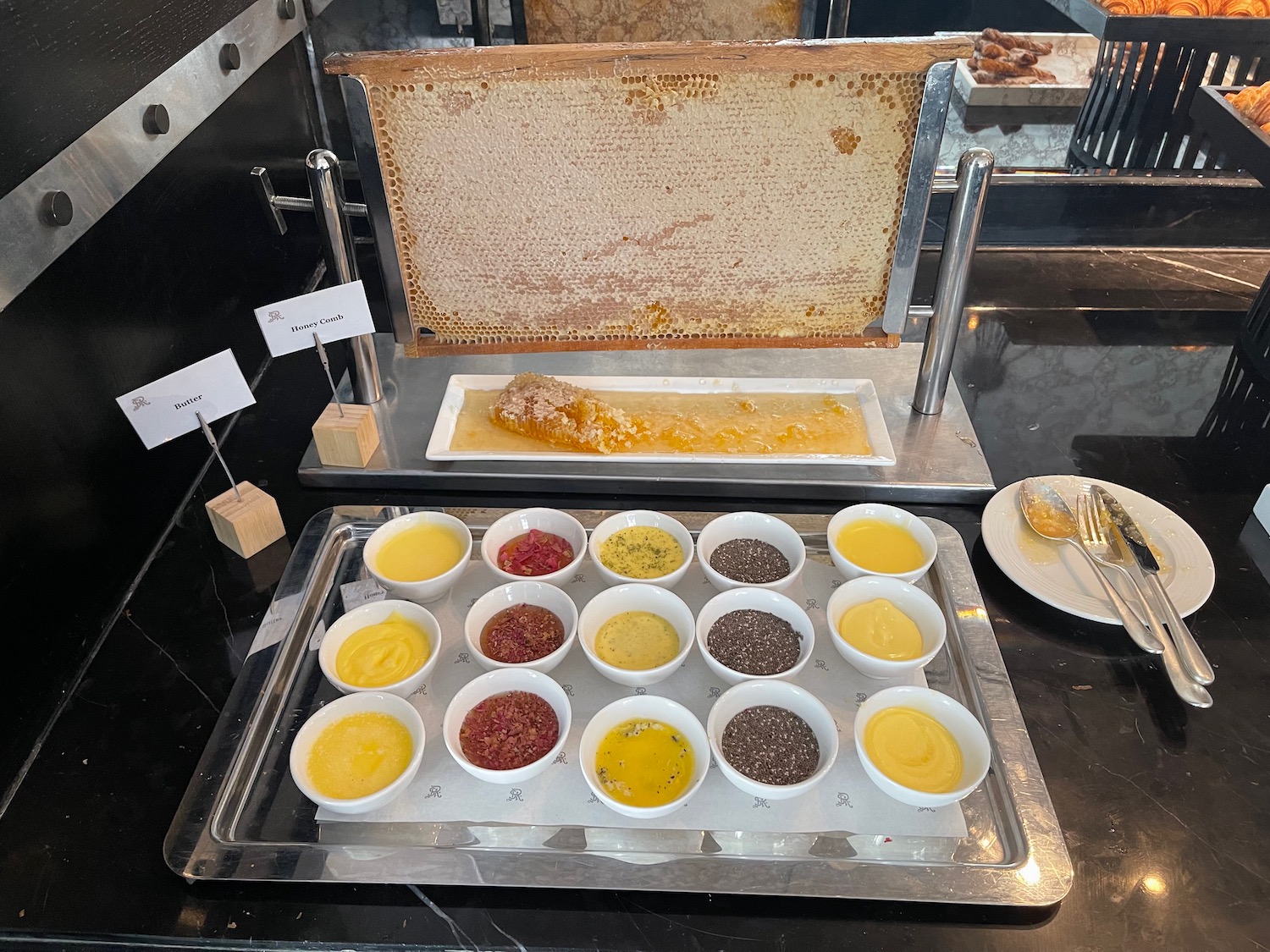 a tray of food on a table