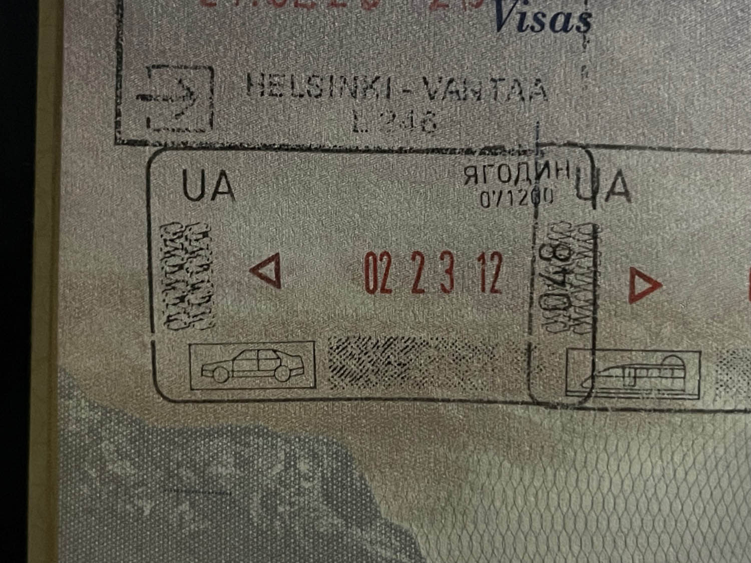 a close up of a passport