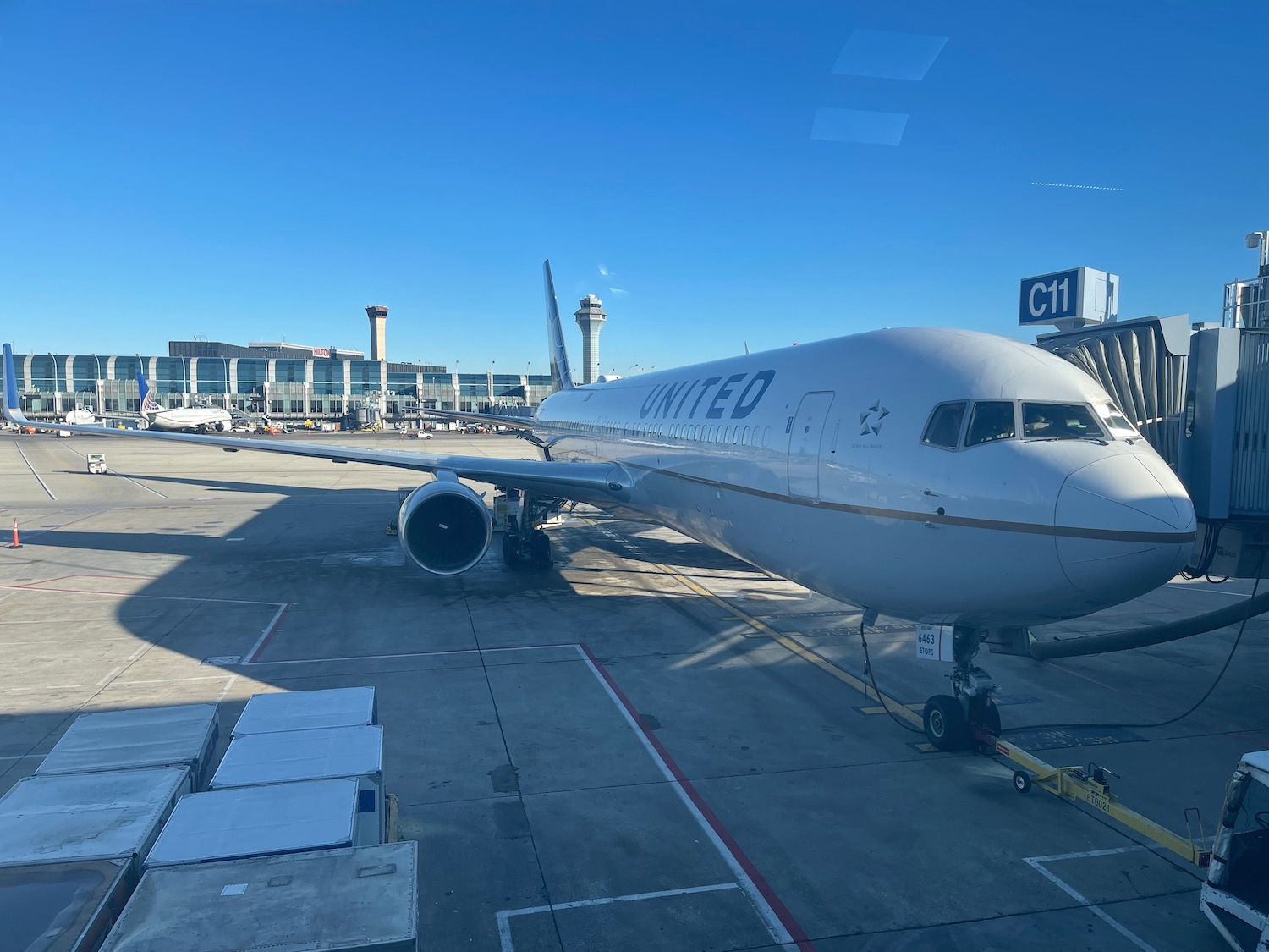 a plane at an airport