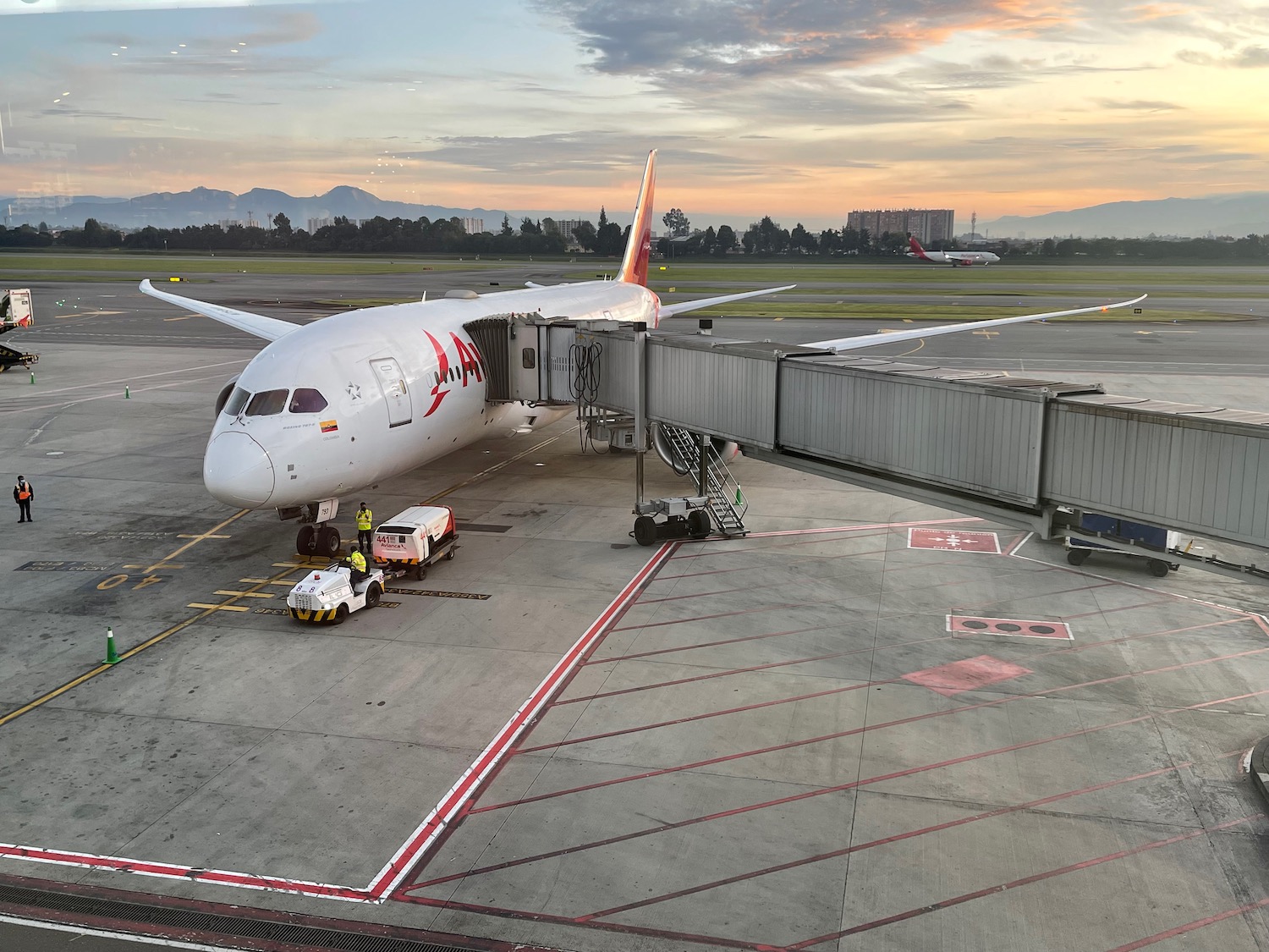 an airplane on the runway