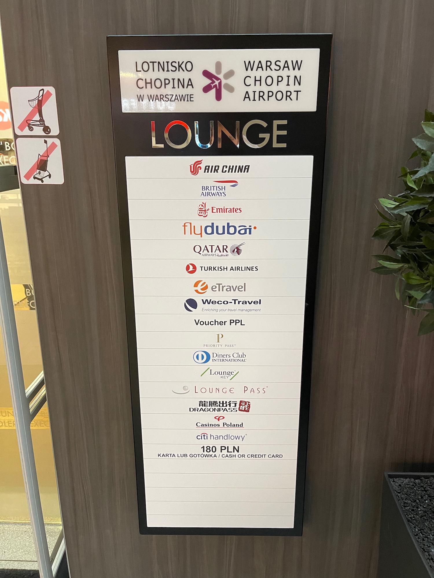 a sign with many logos on it