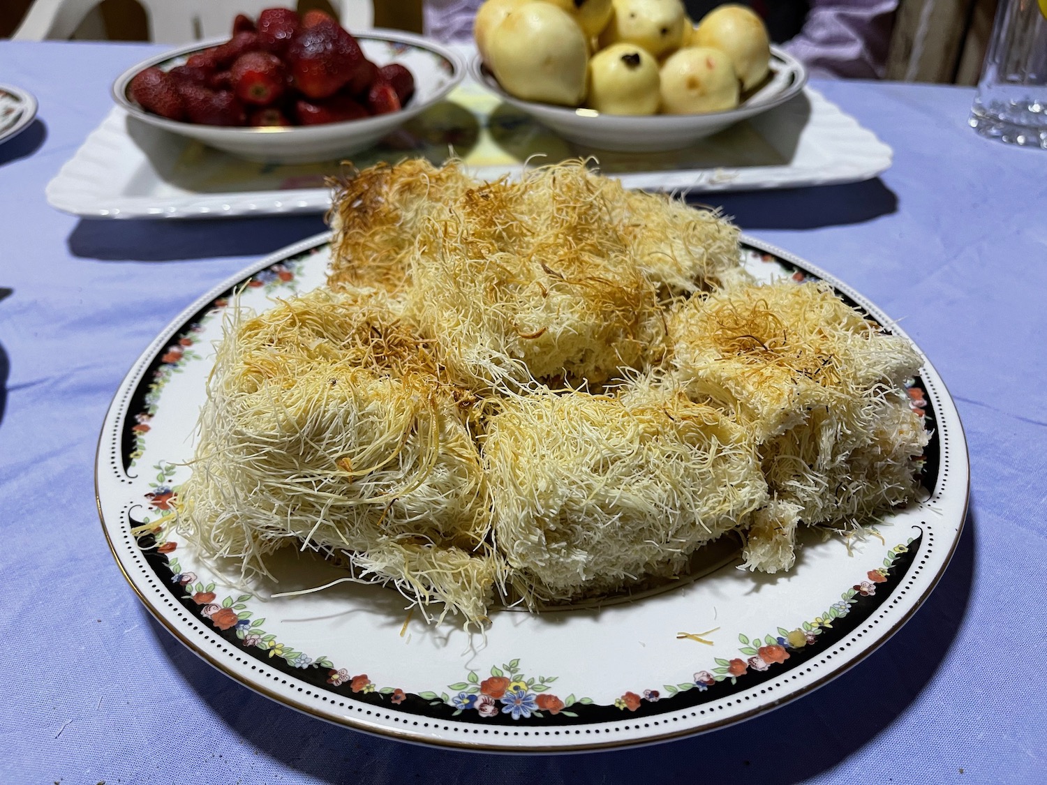 a plate of food on a table