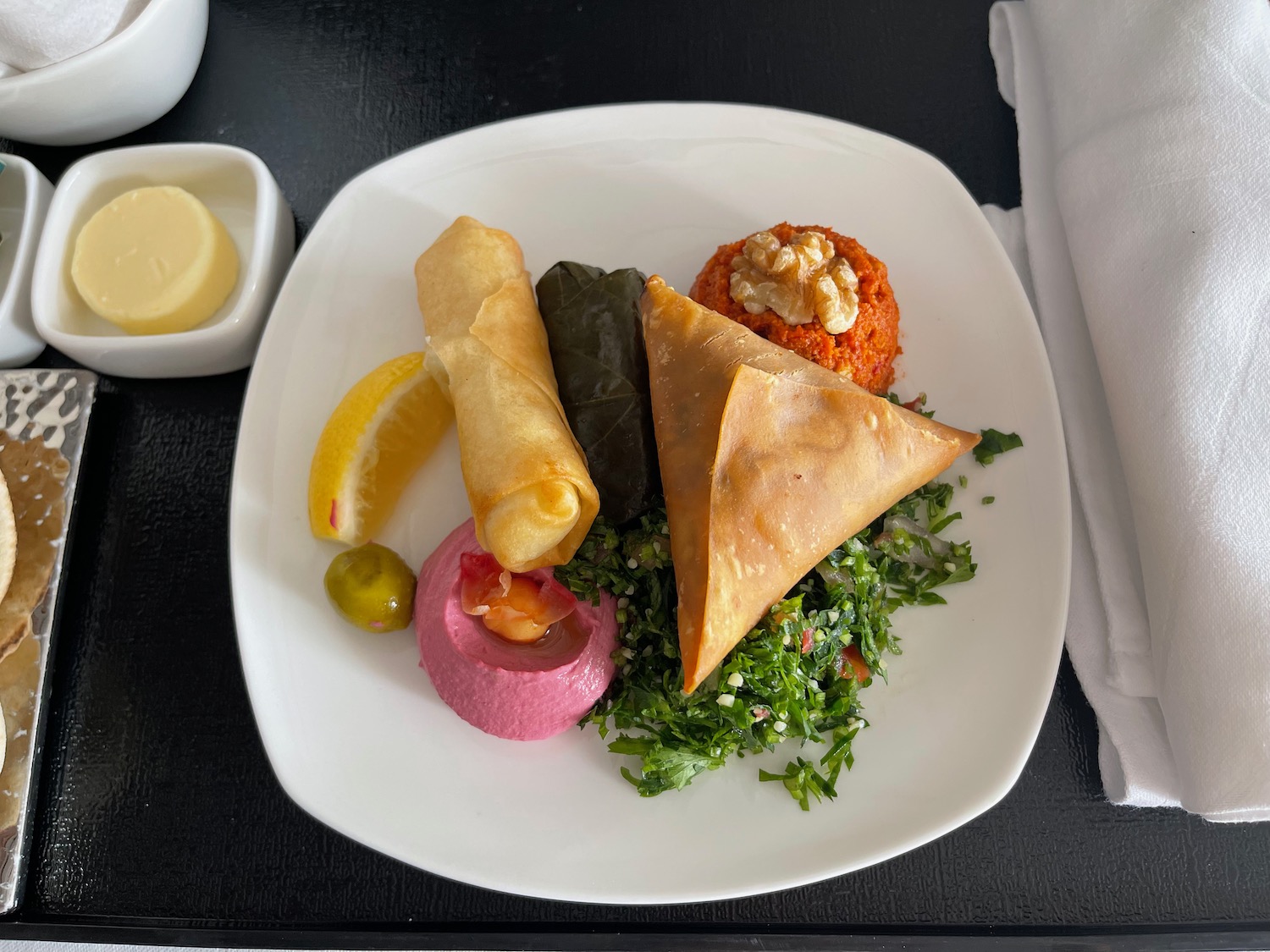 a plate of food on a table