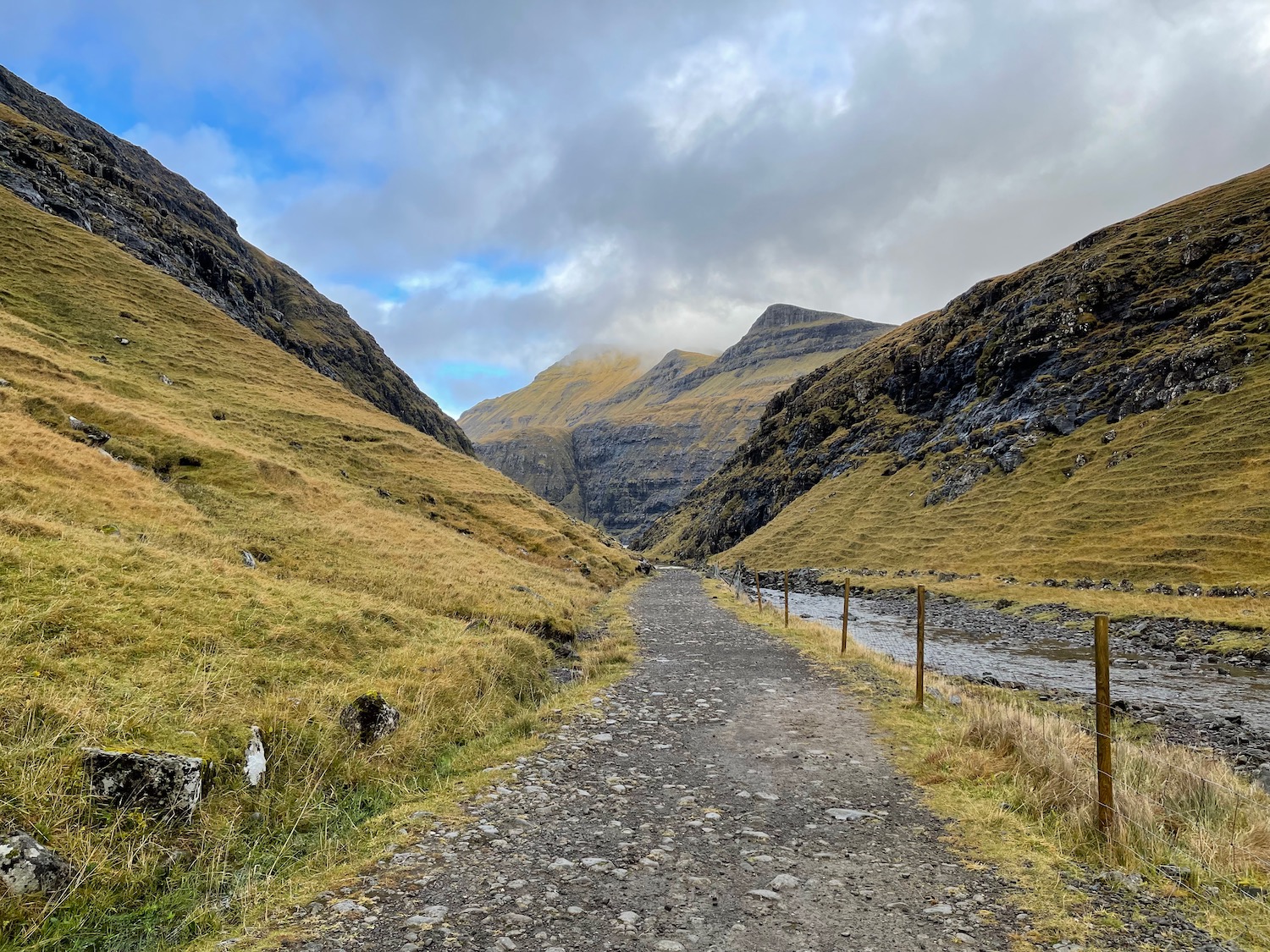 a road leading to a river