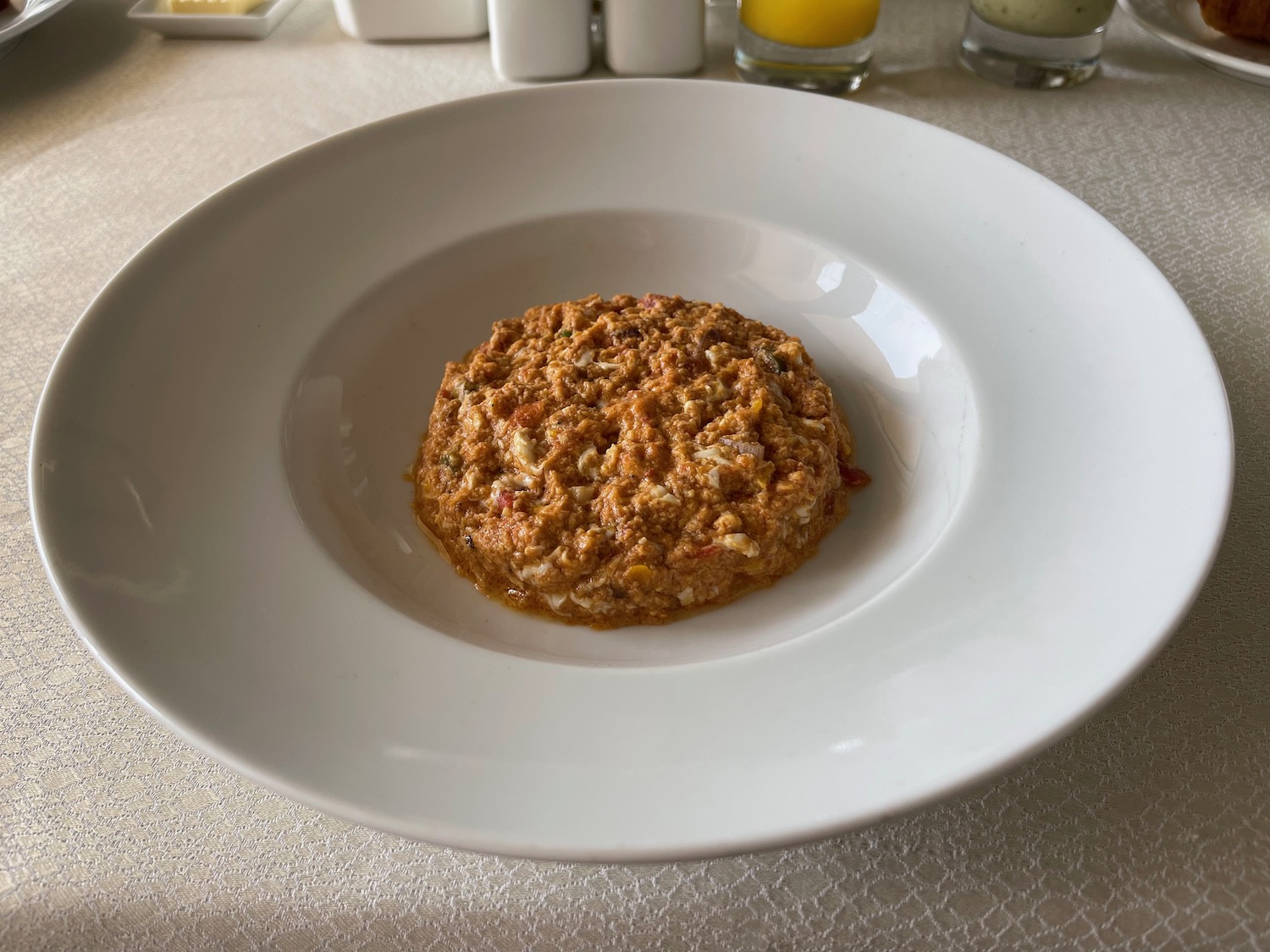 a plate of food on a table