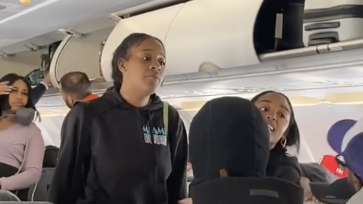 a group of people on an airplane