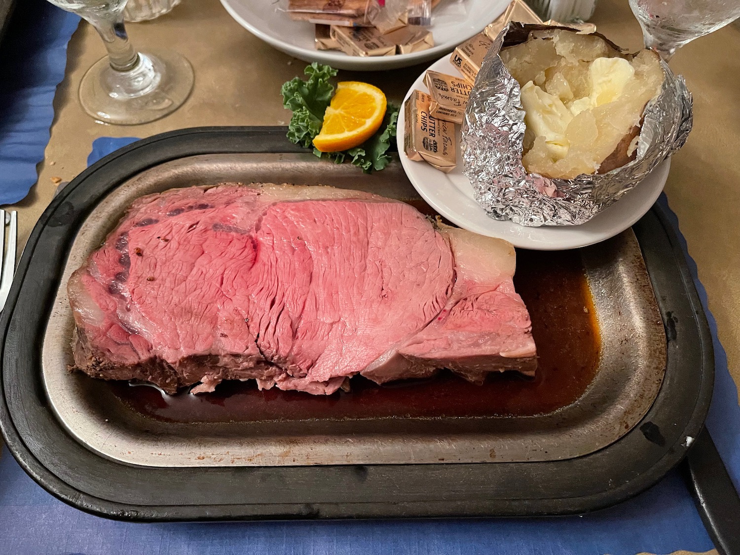 a plate of food on a table