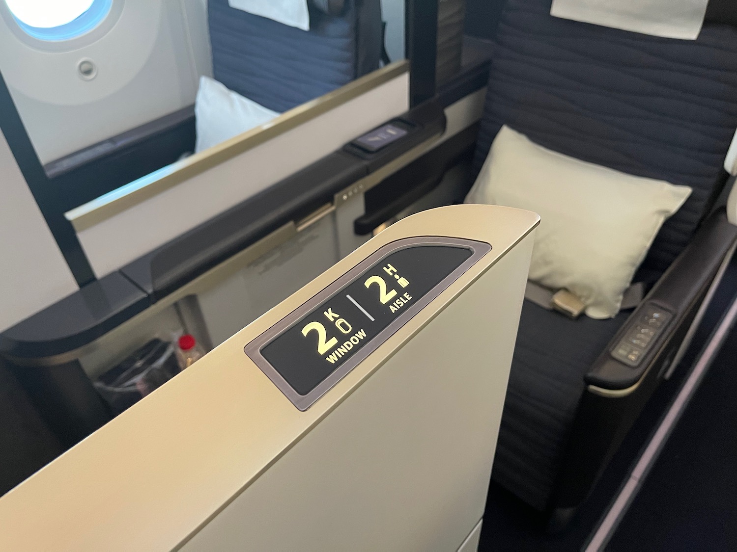 a digital display on a seat